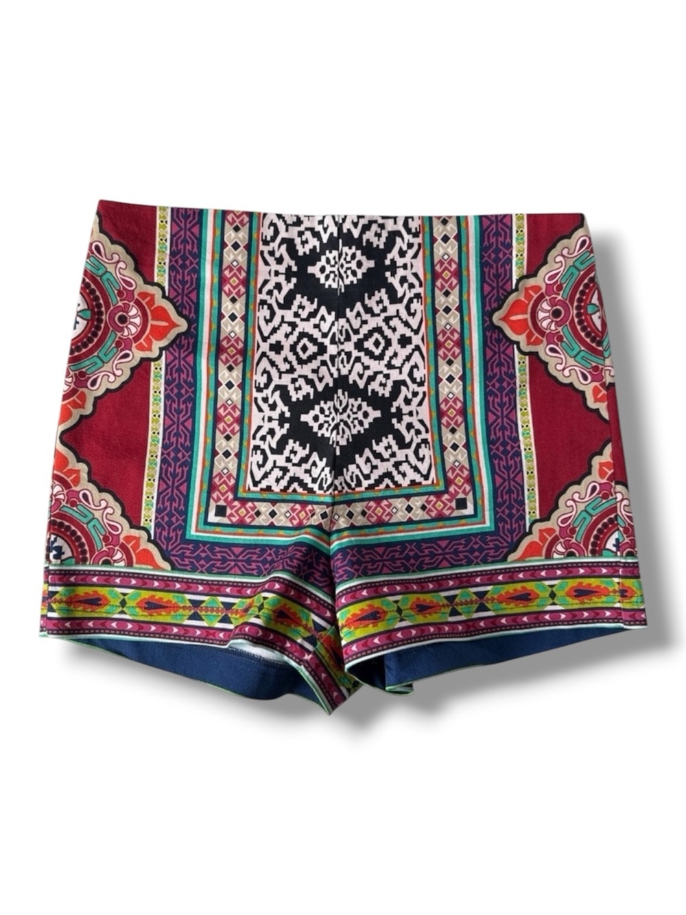 Flying Tomato Bold Print High Waist Short Shorts